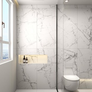 寒江雪通体大理石瓷砖600x1200客厅卫生间地砖奶白色厨房地板砖