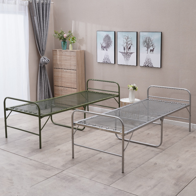 钢丝床单人折叠床加固型双丝弹簧床软床午休床加固简易陪护床铁床