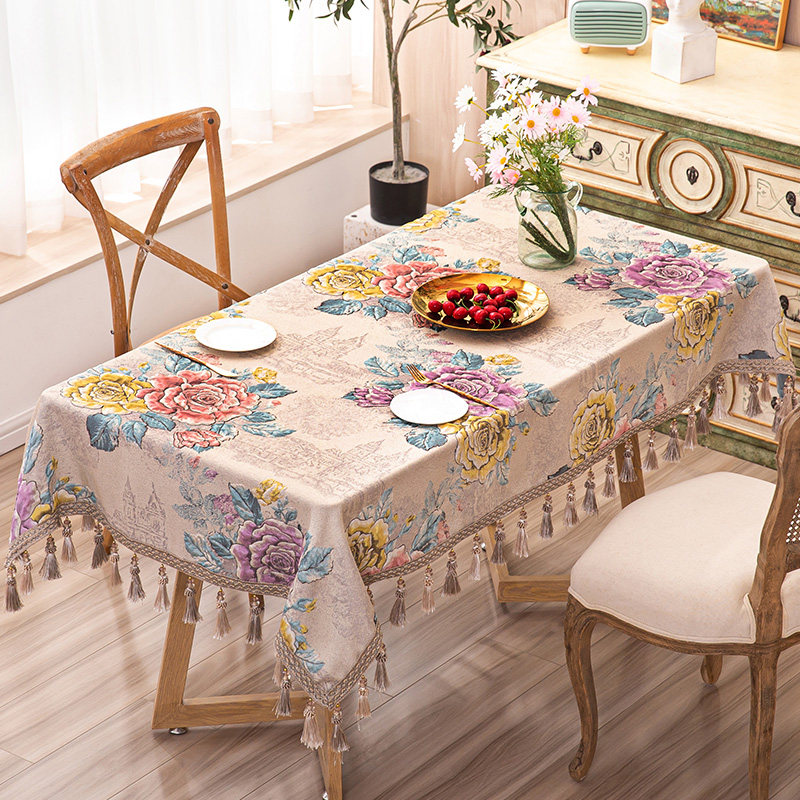 精选欧式餐桌垫高档奢华高级提花桌布台布布艺西餐桌台布餐厅高端,居家布艺,桌布,淘宝优惠券,粉丝福利购,淘宝优惠卷