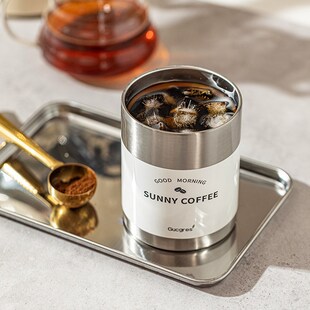 精选摩登主妇不锈钢咖啡杯保温杯办公室保冷杯子便携外带随行吸管