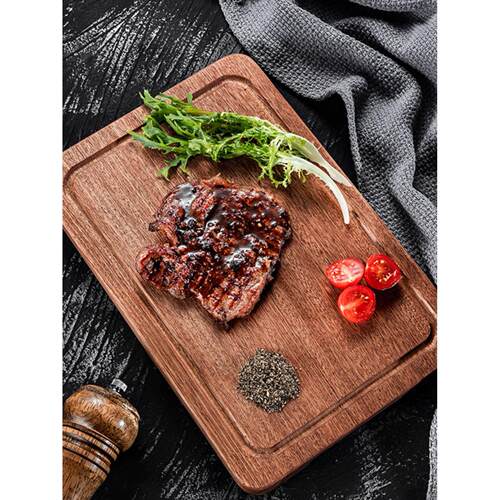 实木牛排餐盘木板长方形牛扒西餐牛肉板木质炸鸡薯条面包披萨托盘