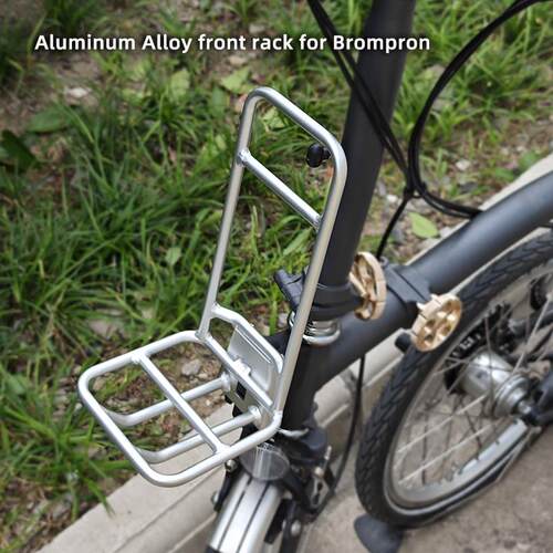 小布折叠自行车改装配件铝合金前货架大行猪鼻架适用于Brompton