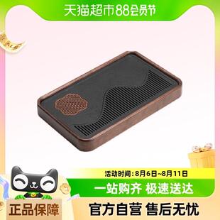 实木茶盘家用客厅高档小型茶台茶具茶托盘办公室用仿乌金石干泡台