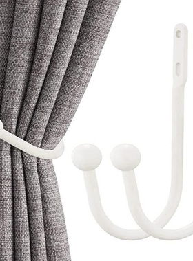 白色SW103大挂钩配螺胶， 16CM窗帘挂钩固定钩配件 窗帘挂绳钩