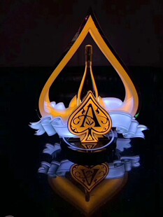 黑桃A发光酒座 酒吧KTV发光用品 不锈钢  铁 亚克力多款发光酒座