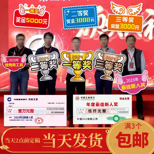 颁奖kt板一等大支票年会异性道具结婚捐赠手举牌奖金手牌板子