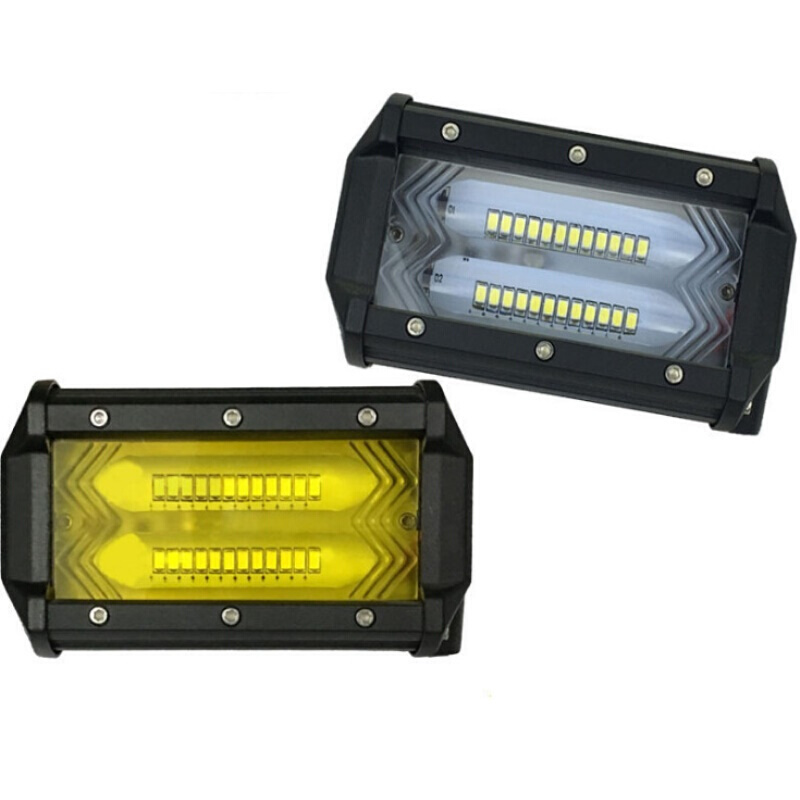 工厂直销5英寸led长条灯72w工作灯双排越野车汽车顶灯两排72瓦LED