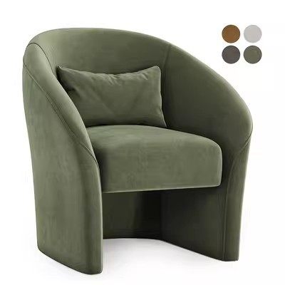 北欧轻奢单人沙发网红款弧形阳台休闲椅售楼处会客休闲设计师单椅