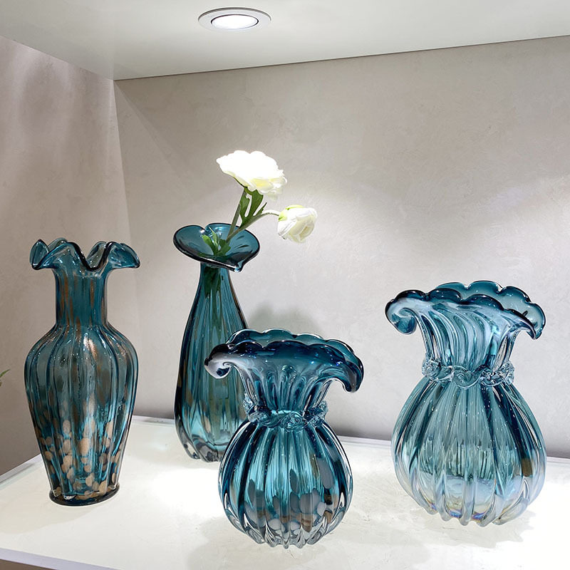 琉璃花瓶摆件水培插花装饰餐桌玻璃家居复古轻奢简约法式鲜花花器,模玩/动漫/周边/娃圈三坑/桌游,文化/体育周边,淘宝优惠券,粉丝福利购,淘宝优惠卷