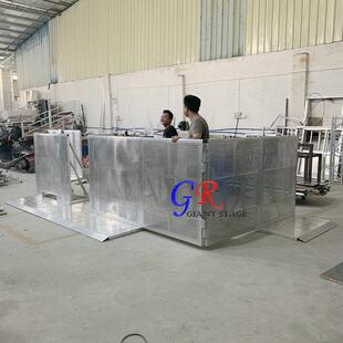 barriers铝合金群众围栏承重测试防爆护栏铝合金折叠防暴栏