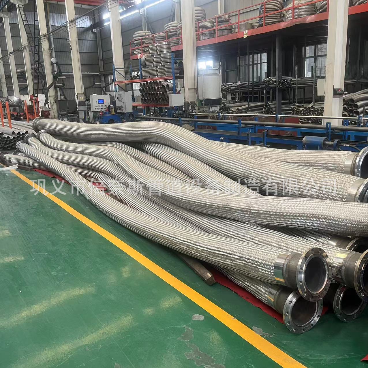 生产各种DN100长度不锈钢金属软管 304软连接 耐腐蚀耐温一端活套