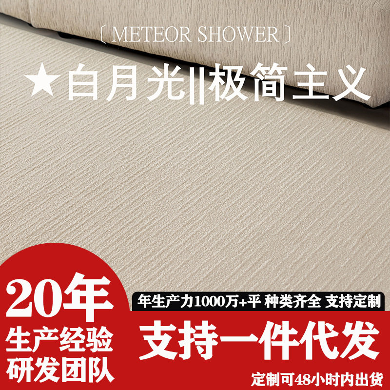 无甲醛白月光防水防污客厅地毯高级感奶油风沙发地垫2025新款家居