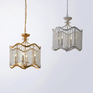 创意美式乡村发式田园吊灯客厅餐厅卧室衣帽间服装店民宿酒店灯具