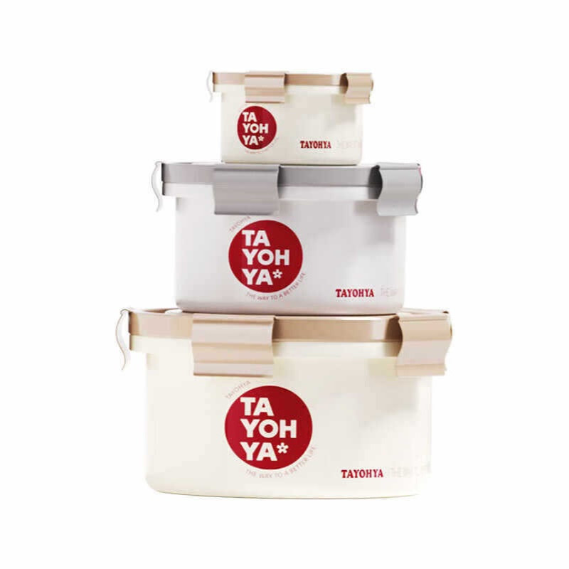 多样屋（TAYOHYA） 焕新系列 圆形保鲜盒三件套 TA11-0036BP