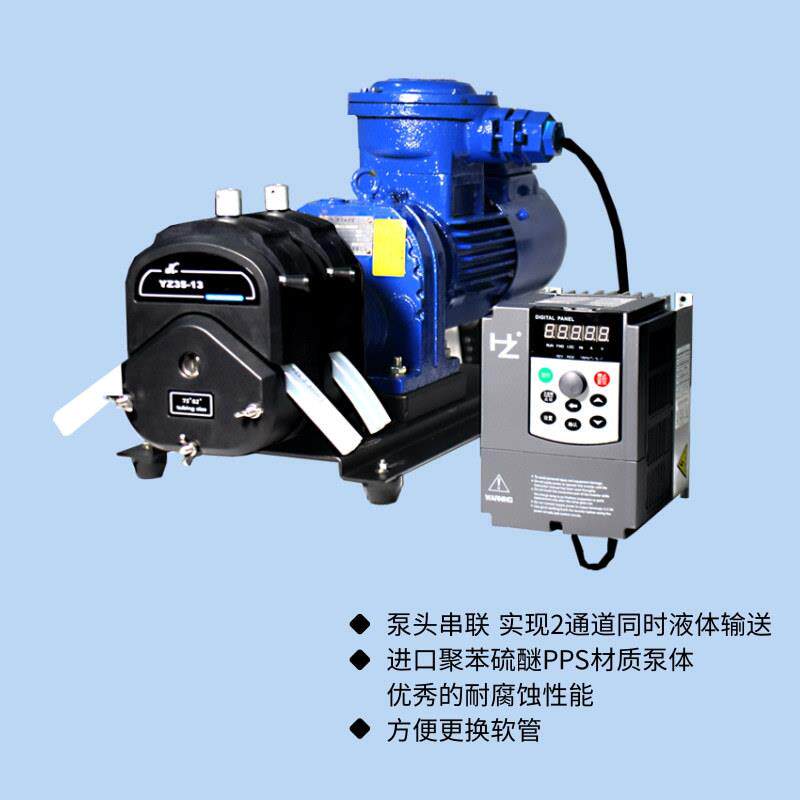 防爆型蠕动泵FT600-2J+YZ泵头工业变频大流量减速电机耐腐泵