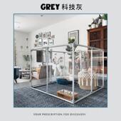 高档ins 物狗狗窝笼子猫咪别墅围中型栏栅栏室内隔离犬门护栏宠大