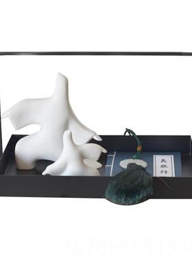 高档新中式禅塑意太拳装功夫人极物雕武术摆件电视柜架子软饰品工