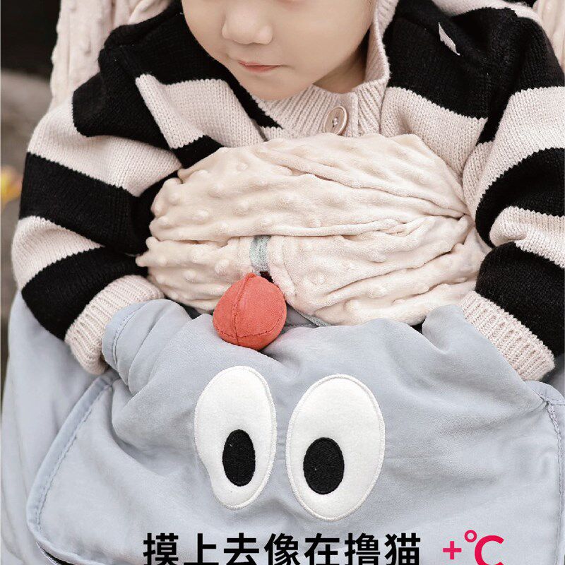 婴儿披风冬季婴j儿推车挡风被通用保暖口袋车挡风被盖毯腰凳披风