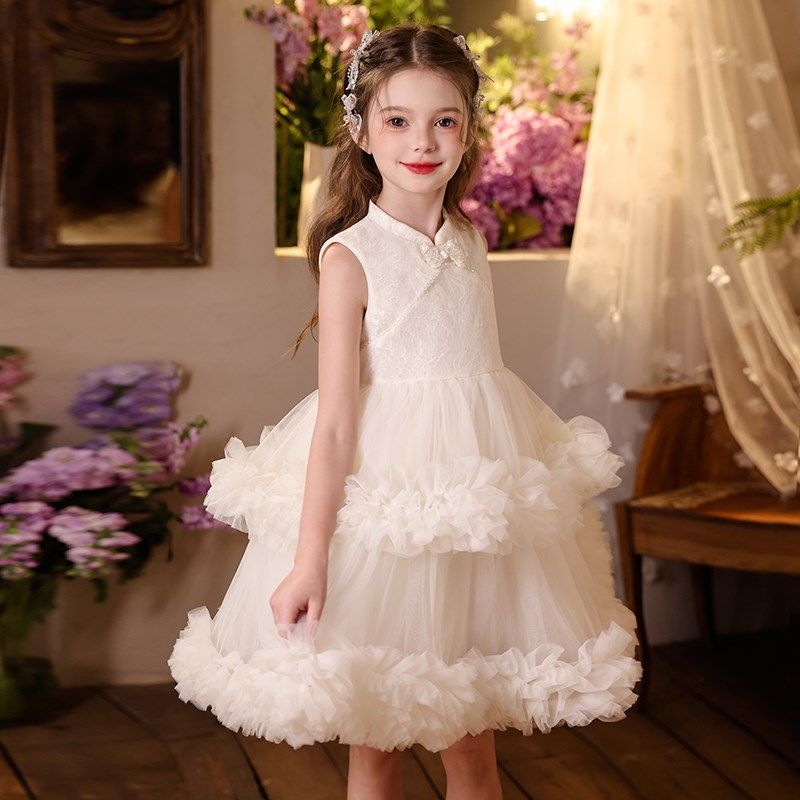 女童生日礼服轻奢新中式国风公主裙儿童走秀主持人演出Z服连衣裙