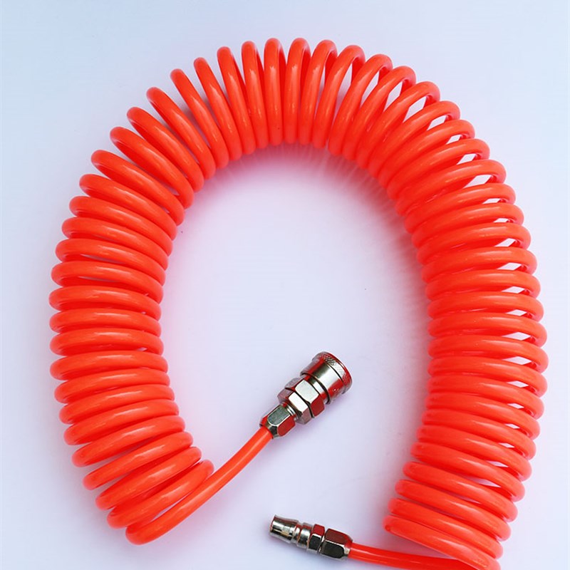 弹簧气管软管螺旋伸缩空压机打气泵高G压汽管快速接头气动吹气风