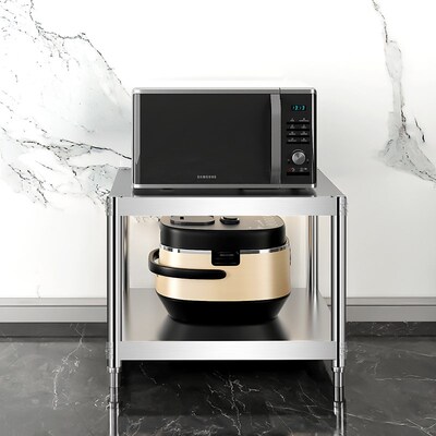 厨房置物架落地式高50cm两双层台面小尺寸35cLm40宽55长45厘米60