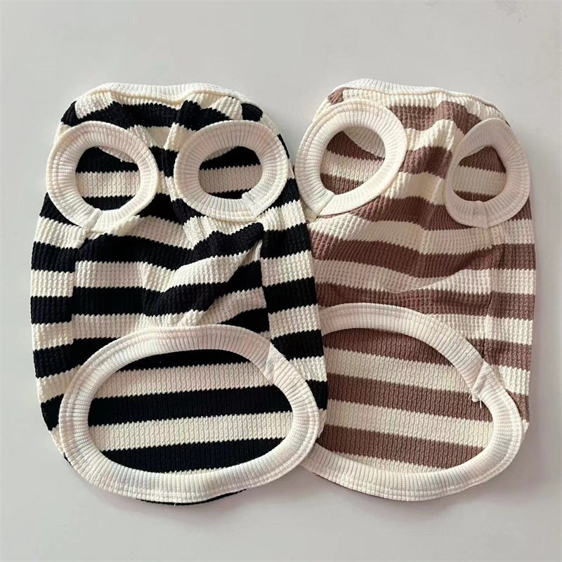 宠物春夏b薄款透气条纹背心可配牵引绳泰迪比熊小型犬狗狗猫咪衣