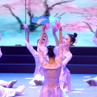 如梦令舞蹈演出服儿童古典舞纱衣飘逸G表演服汉服女齐胸襦裙伞道