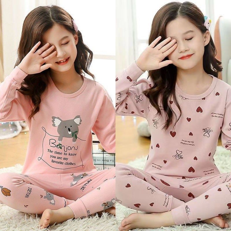 儿童秋衣秋裤套i装纯棉男孩贴身内衣男童棉毛衫女宝宝线衣春秋睡