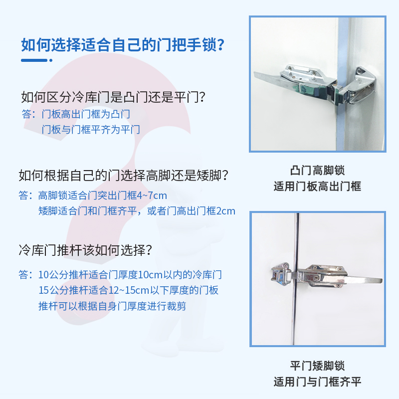 1178a冷库门锁冷冻设备烘箱烤箱门拉手锌合金门把手安全防盗门碰