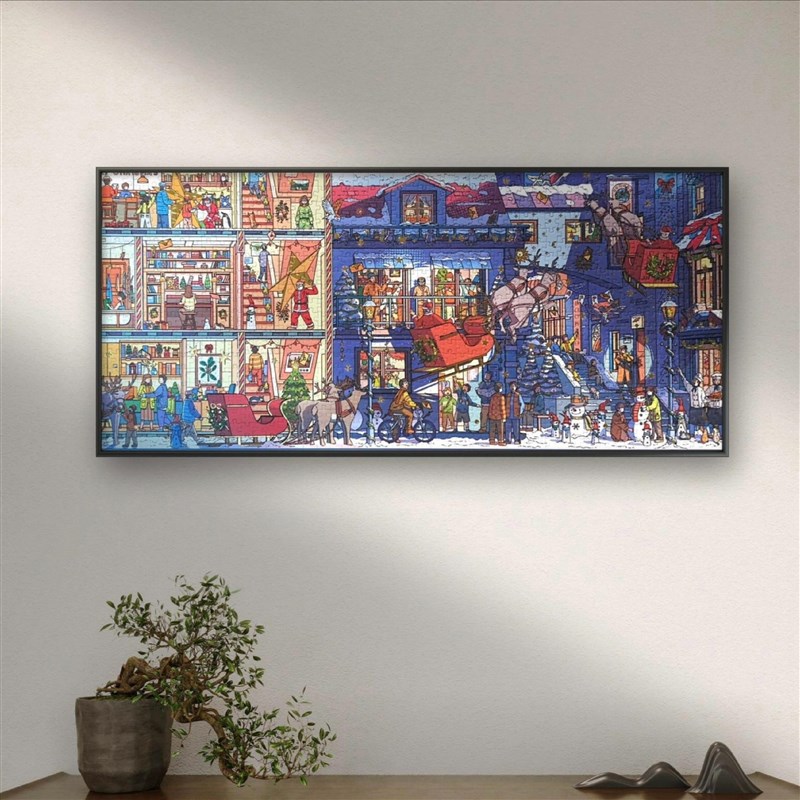 VINLAA为潮品拼图裱框相框缤纷都市铝合金画框Z长相框定制