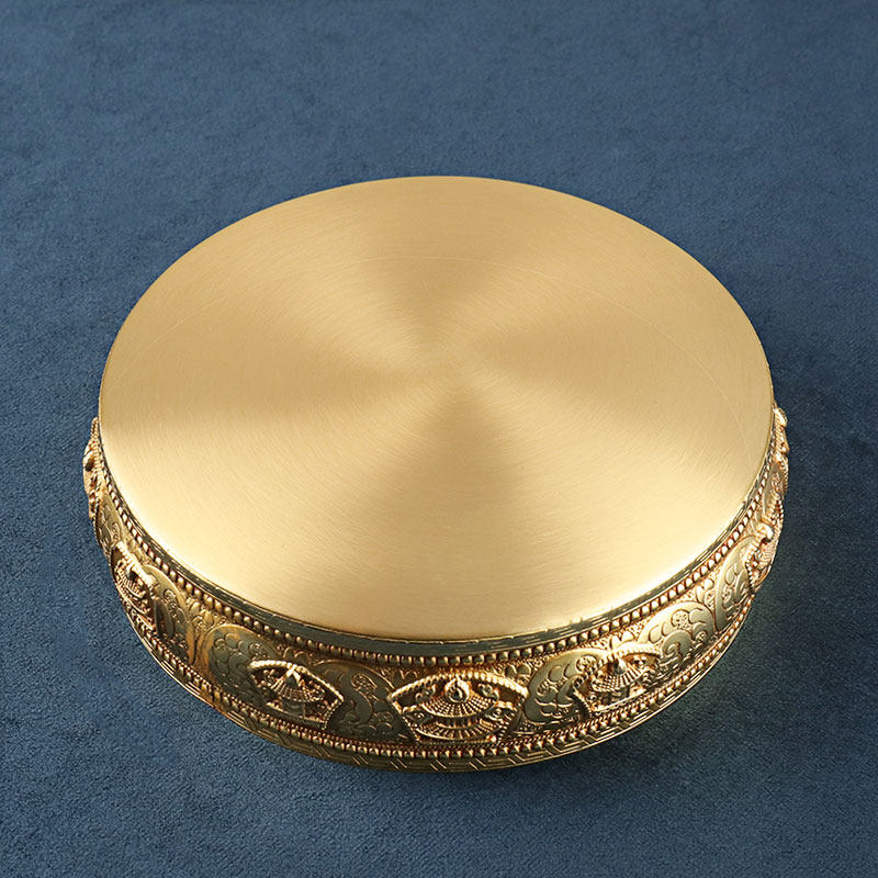 慧宝纯铜曼扎盘仿尼泊尔八吉祥供修家用曼达盘三十七堆Z曼茶罗摆