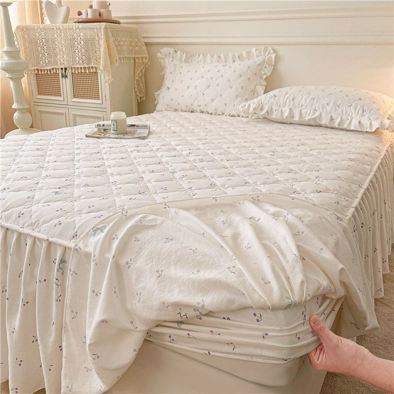 2025新款床裙床笠二合一夹棉床罩床套H带裙边遮丑四季通用床围床,床上用品,床裙,淘宝优惠券,粉丝福利购,淘宝优惠卷