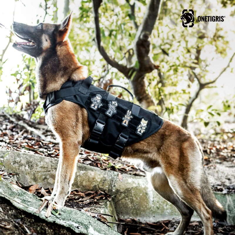 壹虎【k9】狗狗牵引绳背心式战术狗胸抱H婴袋德牧马犬中大型犬狗