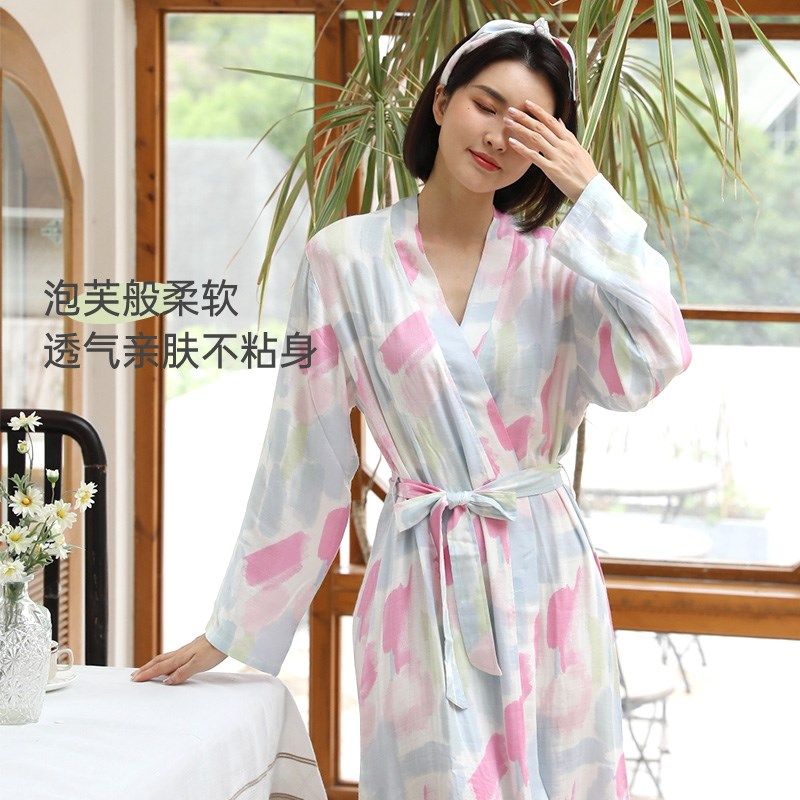纳多果纱布哺乳睡袍n家居服浴袍竹纤维月子睡裙家居服长袖大码薄,女士内衣/男士内衣/家居服,睡袍/浴袍,淘宝优惠券,粉丝福利购,淘宝优惠卷