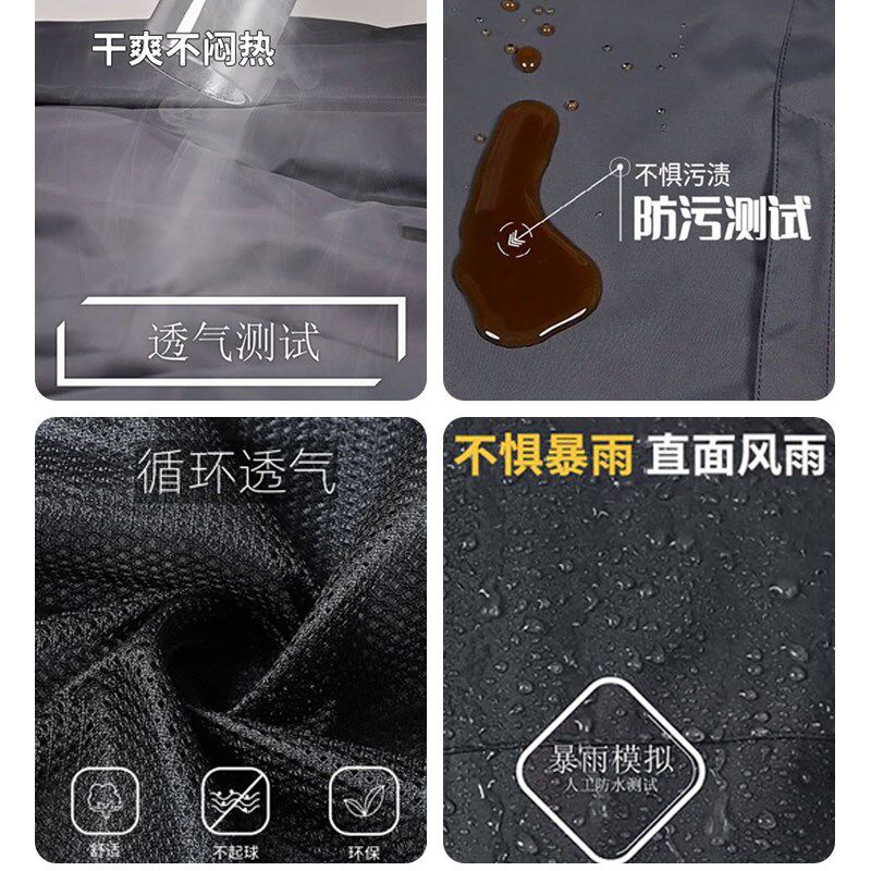 前后4四带风扇空调服防晒冲锋衣服夏季I降温男款户外工作外套防暑