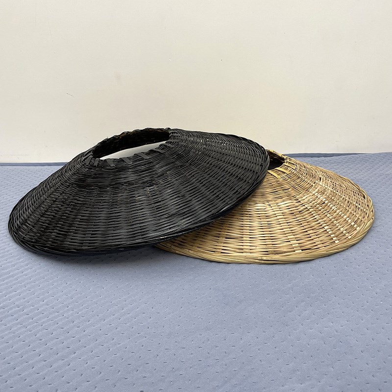 竹编古风武侠斗笠帽古q风拍摄道具圆形帽可做舞蹈表演道具精品手