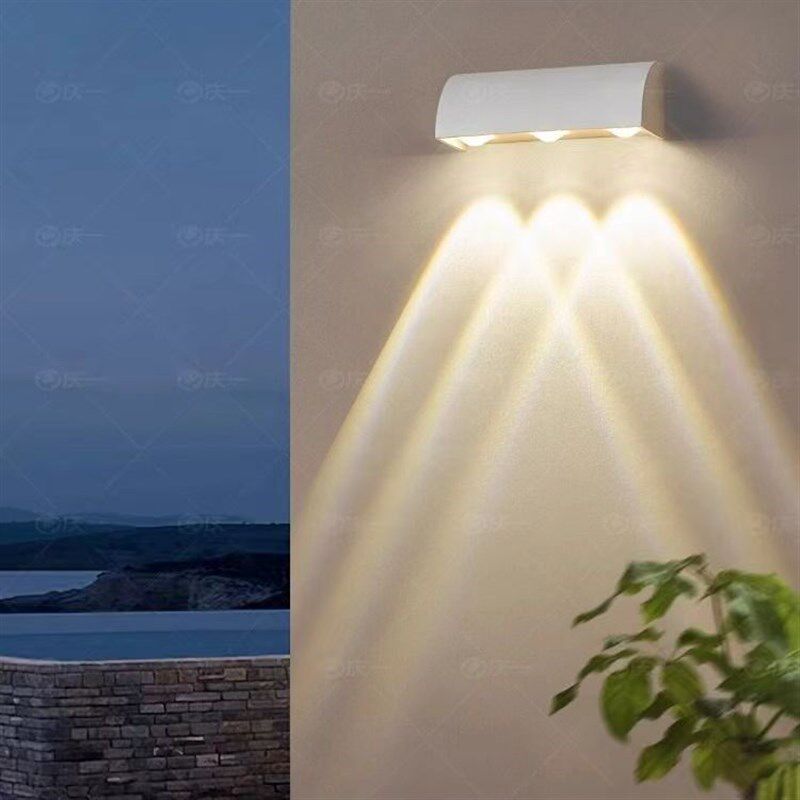 LED户外壁灯创意朝下s单边发光门牌洗墙灯庭院阳台室外防水壁灯