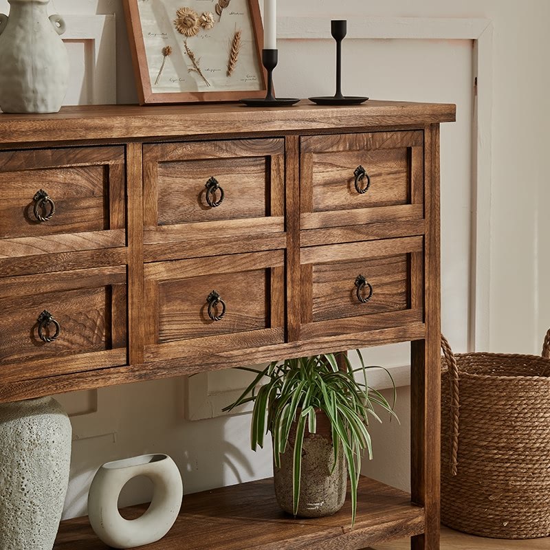 美式乡村实木斗柜复古p玄关柜客厅收纳柜子置物架家用靠墙矮柜整