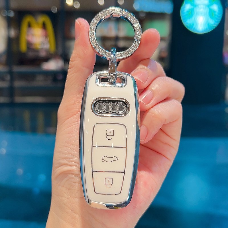 专用奥迪A4L钥匙套kQ5L车女A5壳A6L 男Q2L Q3高端A7 A8新22款Q7扣