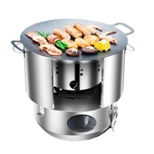 户外野炊炉露营炉自驾游野t营炉围炉煮茶麦饭石烤肉炉便携式 柴火