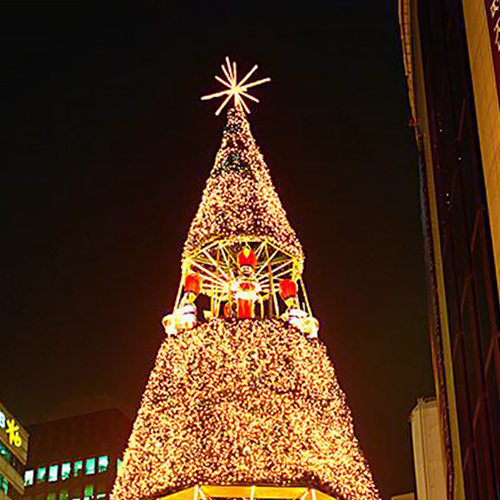 大型金色圣诞树装饰 户内外购物中心人造仿真豪华加密圣诞树厂家