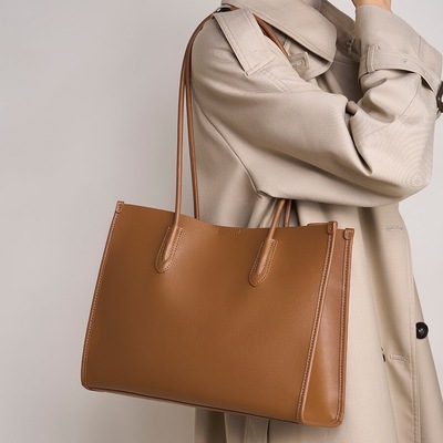 真皮女包包小众软皮托特包2025新百搭高级感大容量牛皮单肩手提包
