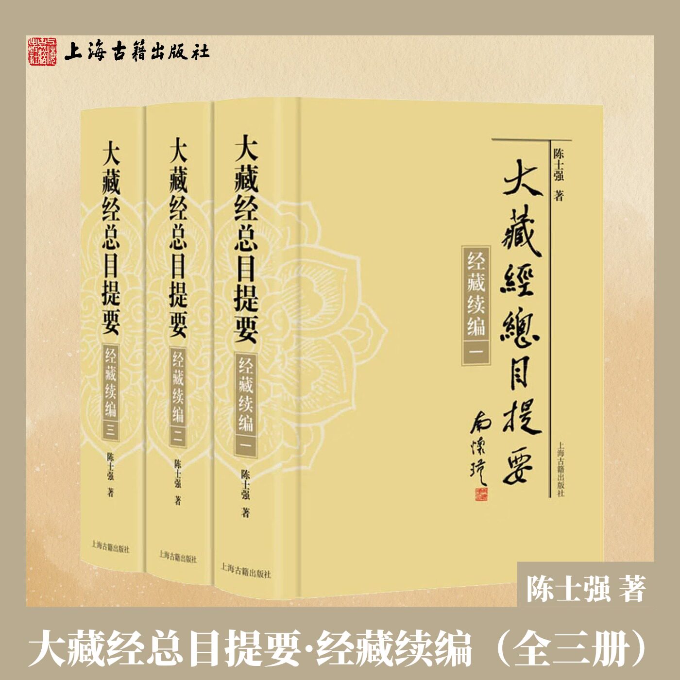 【官方正版】大藏经总目提要·经藏续编(全三册)精装 陈士强著 汉文大藏经 佛教经典目录 佛经提要 佛学研究工具书 上海古籍出版社
