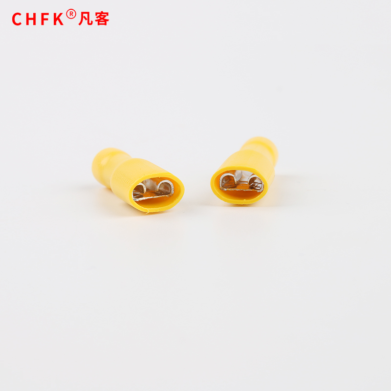 母全预绝缘端头FDFD55250 冷压接线端子 63插簧护套黄铜500只