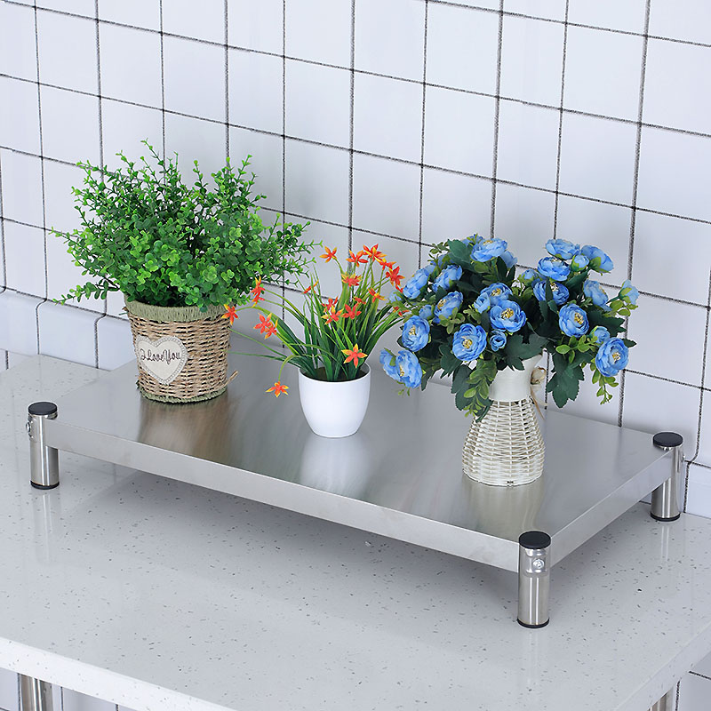 单层不锈钢防潮支架层架厨房隔板架子垫高落地置物架1层隔层之满