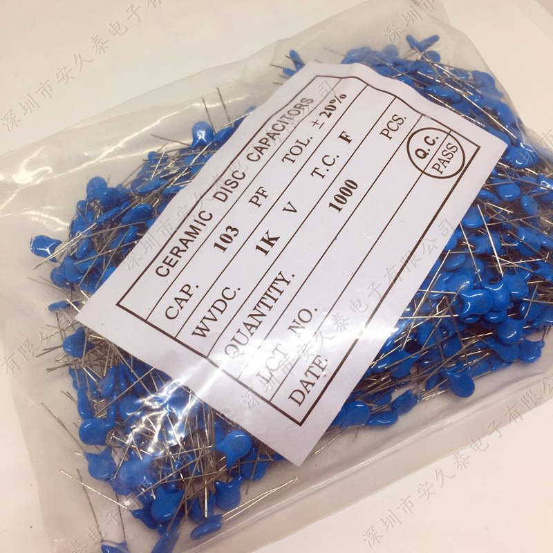 高压瓷片电容103PF 1KV 10NF 0.01UF 1000V高压电容 直插DIP 现货