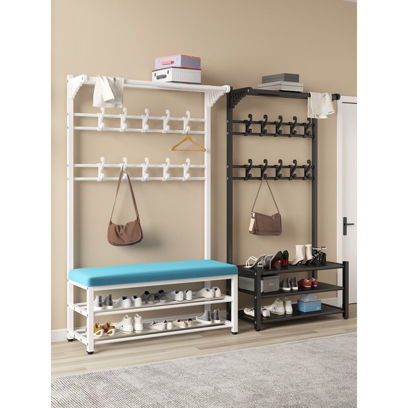 鞋架带衣挂换鞋凳放鞋子的架子卧室落地挂衣架衣帽架鞋帽一体多层,模玩/动漫/周边/娃圈三坑/桌游,文化/体育周边,淘宝优惠券,粉丝福利购,淘宝优惠卷