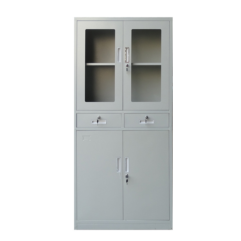 钢制办公室文件柜铁皮柜书柜资料抽屉带锁凭证档案员工更衣柜厂家