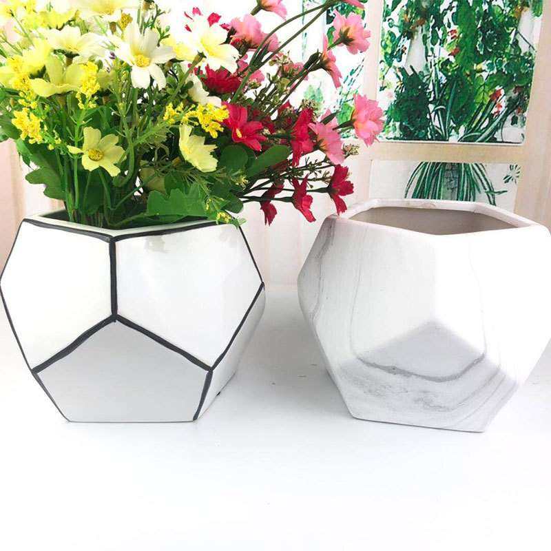 几何菱形花盆现代简约办公室摆件客厅书房陈设家用装饰陶瓷花盆,3C数码配件,其它配件,淘宝优惠券,粉丝福利购,淘宝优惠卷