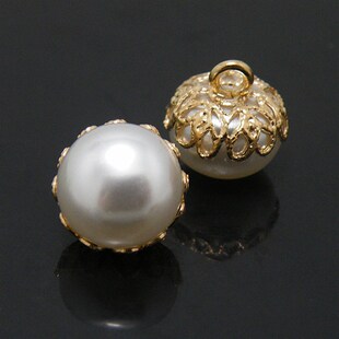 珍珠纽扣女士真丝衬衫衬衣尼龙塑胶珠光扣子配料辅料多种颜色